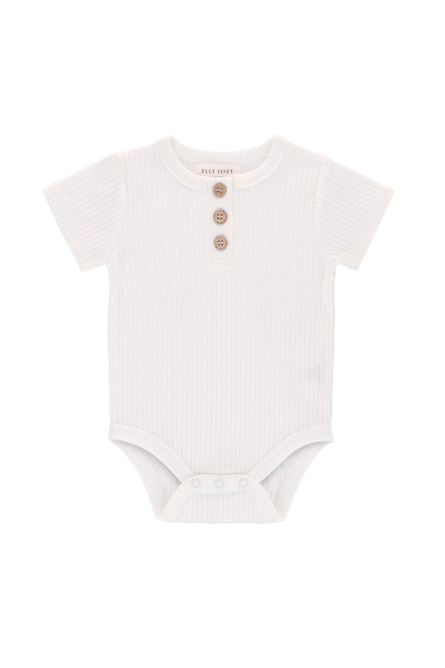 ORGANIC COTTON OAKLEY SHORT SLEEVE BODYSUIT - FEATHER CLOUD