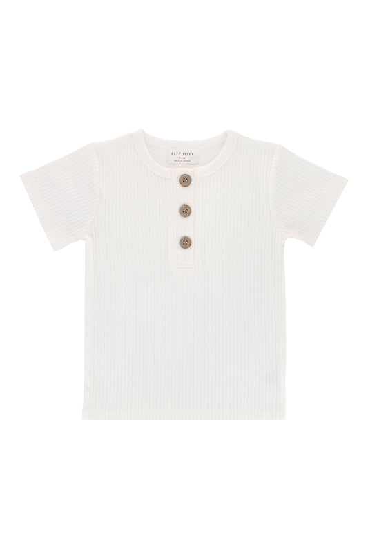 ORGANIC COTTON NICO SHORT SLEEVE TEE - FEATHER CLOUD