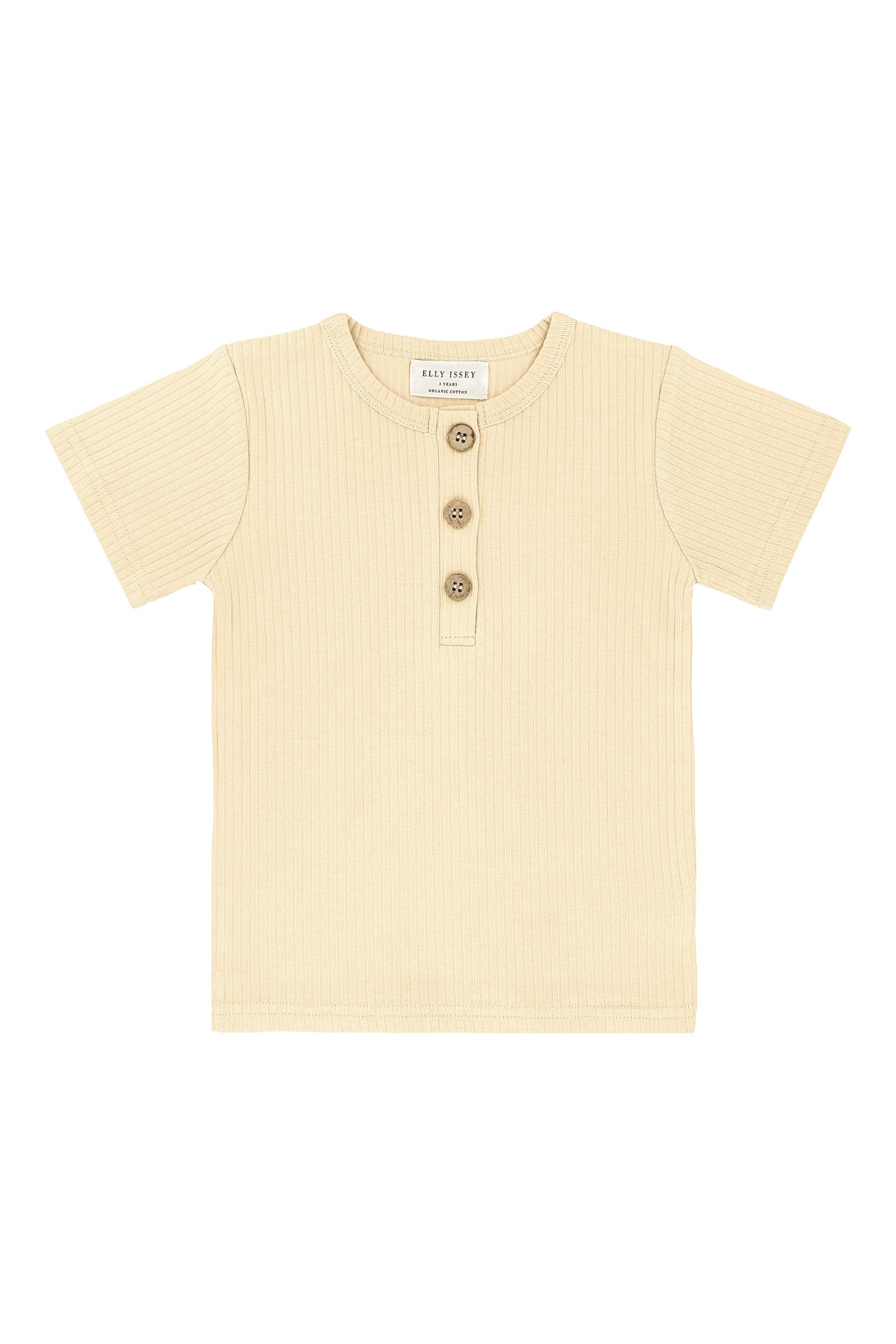 ORGANIC COTTON NICO SHORT SLEEVE TEE - PEBBLE CLAY