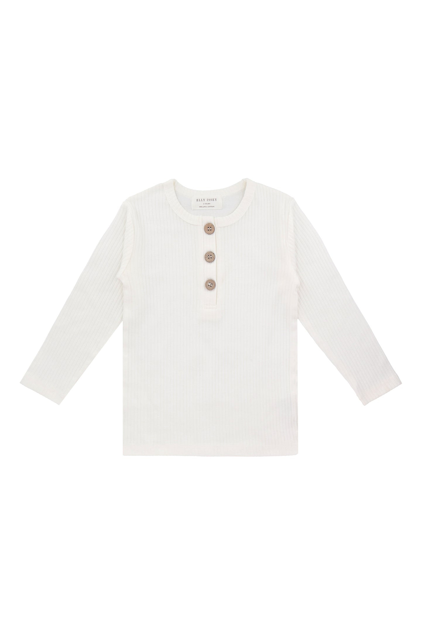 ORGANIC COTTON ELIO LONG SLEEVE TEE - FEATHER CLOUD