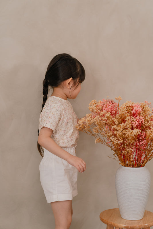 ORGANIC COTTON JOEY TEE - BLUSH MEADOW