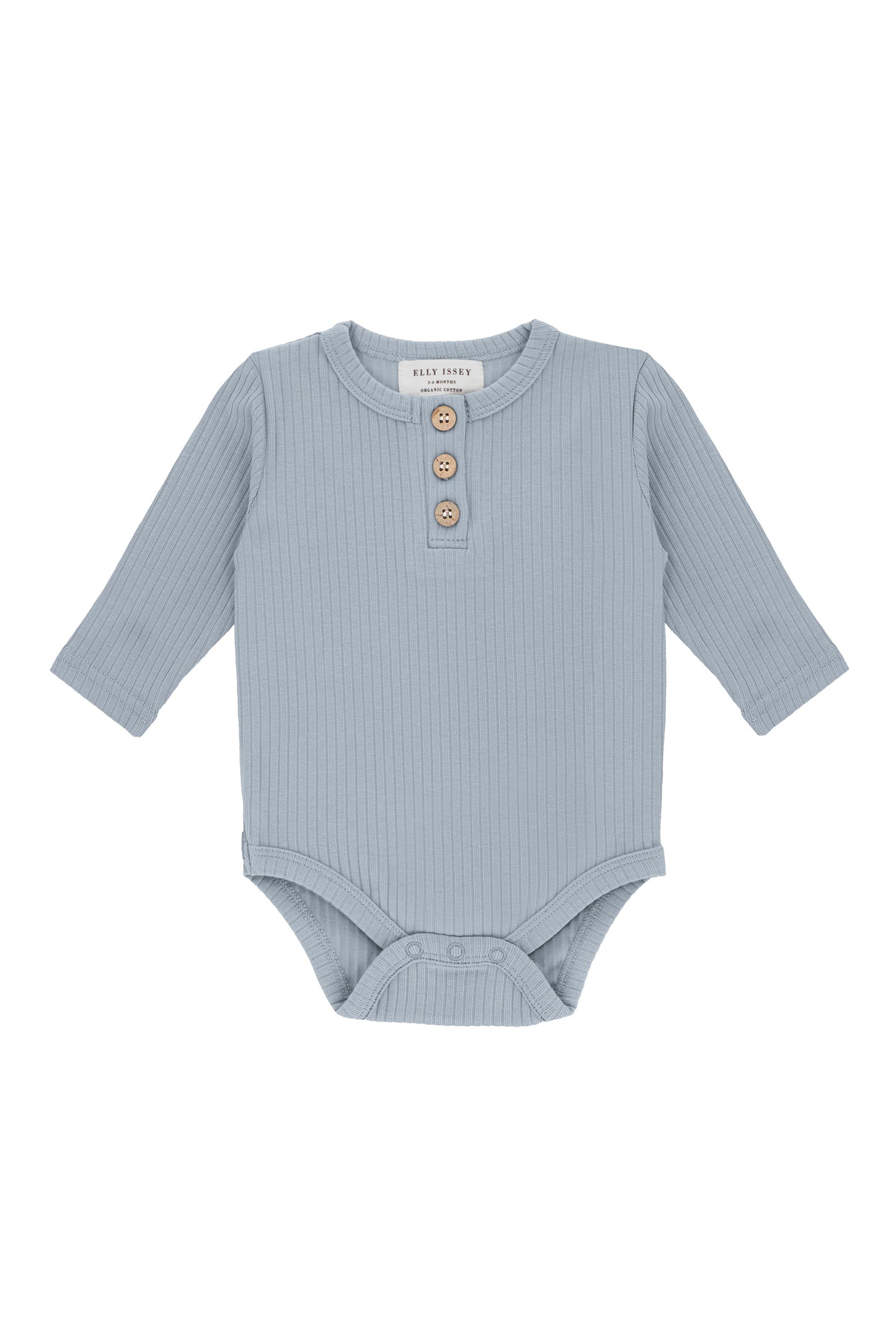 ORGANIC COTTON BRYNNE LONG SLEEVE BODYSUIT - CORAL MIST
