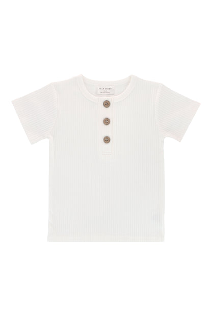 ORGANIC COTTON NICO SHORT SLEEVE TEE - FEATHER CLOUD