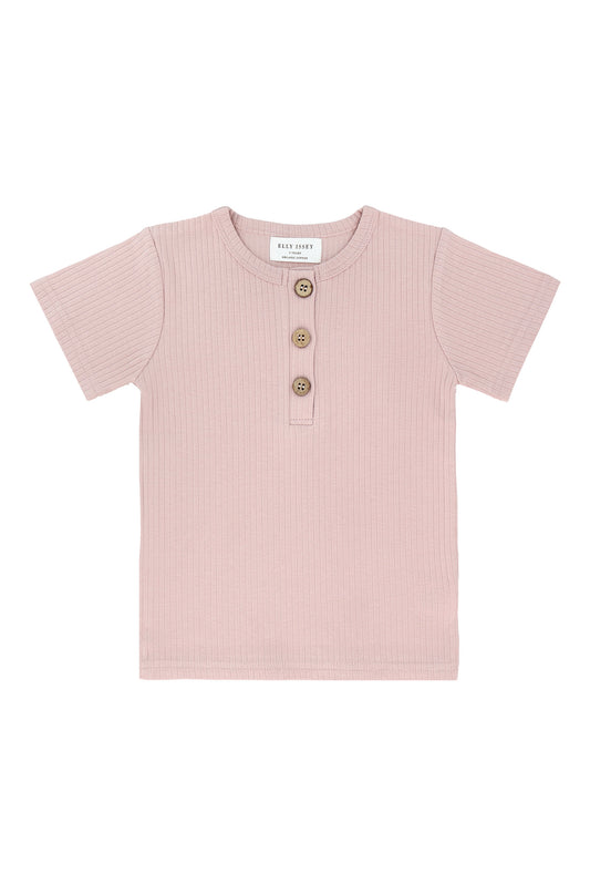ORGANIC COTTON NICO SHORT SLEEVE TEE - CAMELLIA BLUSH