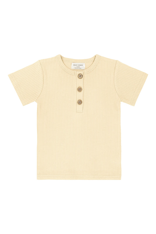 ORGANIC COTTON NICO SHORT SLEEVE TEE - PEBBLE CLAY