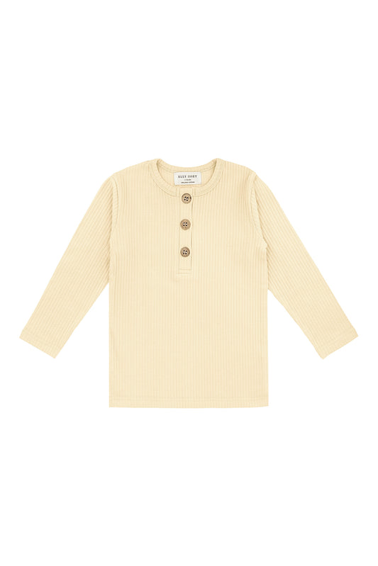 ORGANIC COTTON ELIO LONG SLEEVE TEE - PEBBLE CLAY