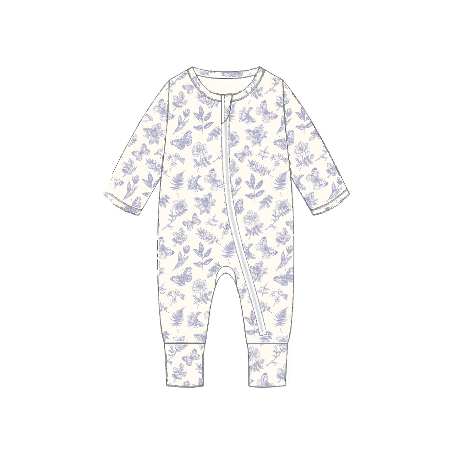ORGANIC COTTON ZYLA ZIPSUIT - ANTIQUE BLOOM