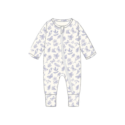 ORGANIC COTTON ZYLA ZIPSUIT - ANTIQUE BLOOM