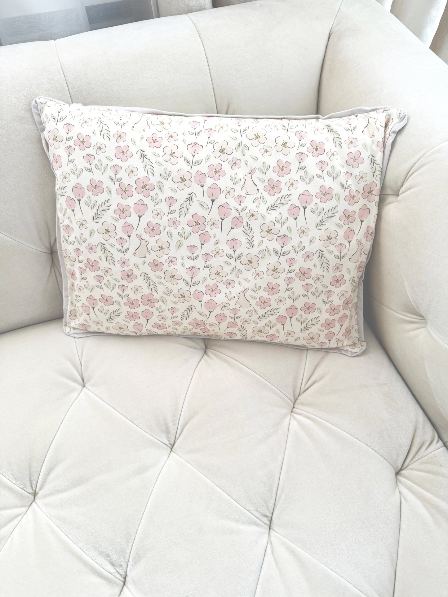 ORGANIC COTTON JUNIOR HEAD PILLOW - BLUSH MEADOW