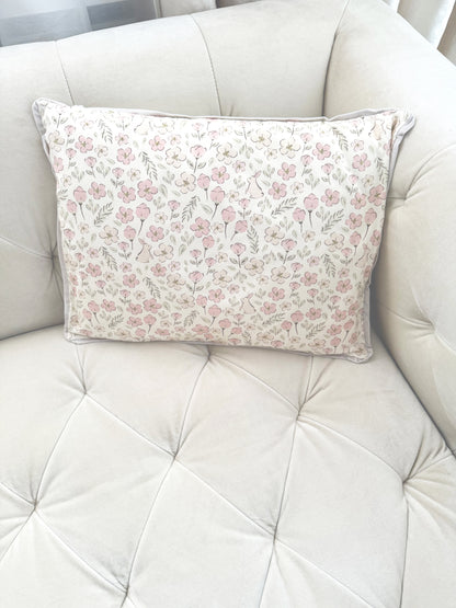 ORGANIC COTTON JUNIOR HEAD PILLOW - BLUSH MEADOW