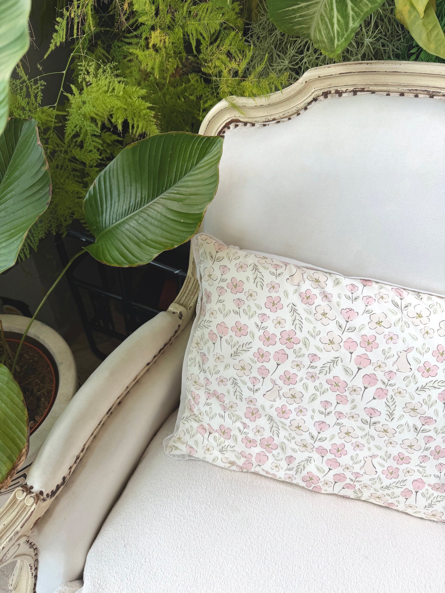 ORGANIC COTTON JUNIOR HEAD PILLOW - BLUSH MEADOW