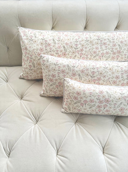 ORGANIC COTTON CUDDLE PILLOW - BLUSH MEADOW