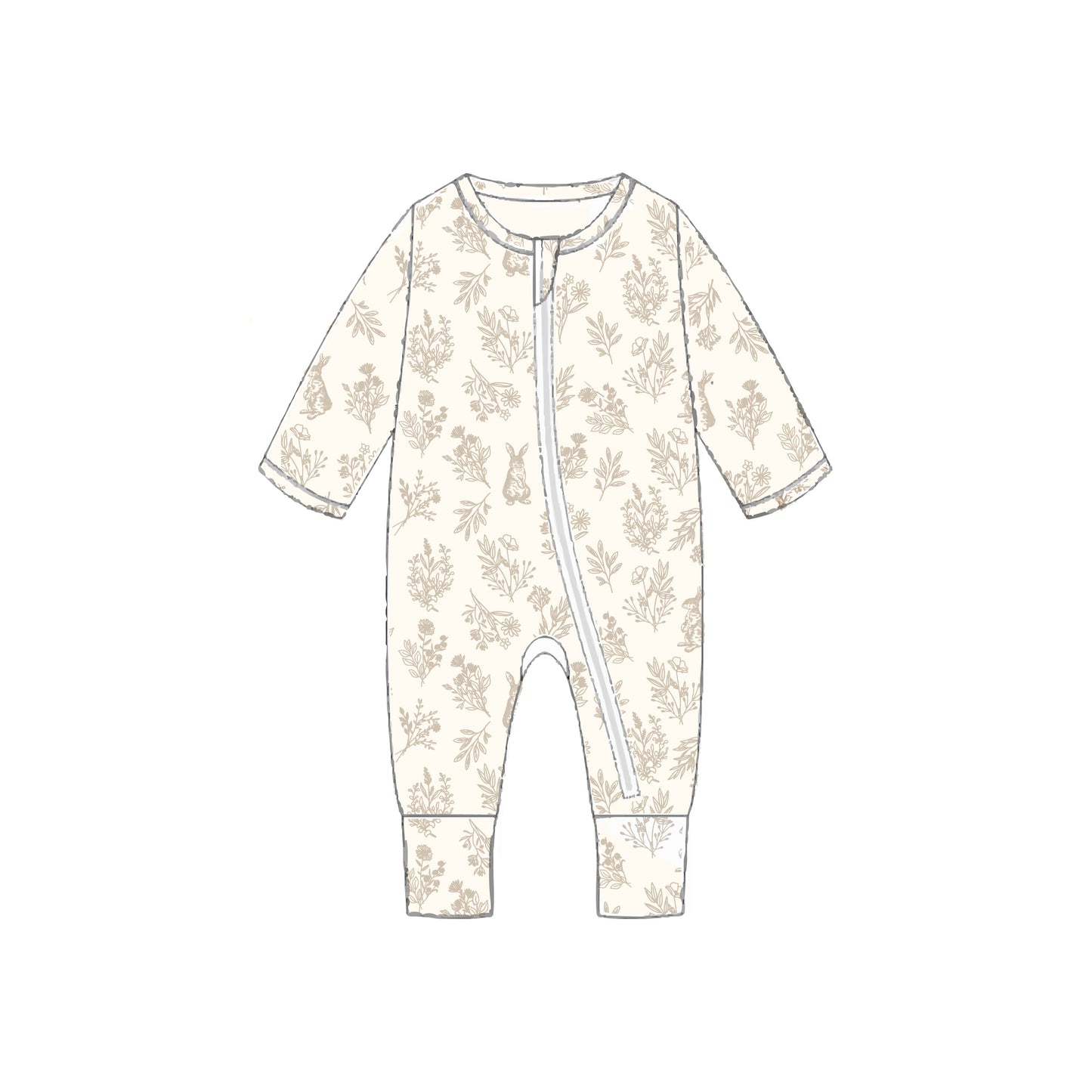 ORGANIC COTTON ZYLA ZIPSUIT - WHISPERING THICKET