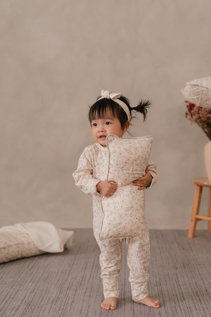 ORGANIC COTTON ZYLA ZIPSUIT - BLUSH MEADOW