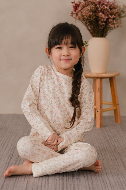 ORGANIC COTTON ASHTON PYJAMAS - BLUSH MEADOW