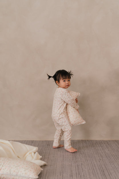 ORGANIC COTTON ZYLA ZIPSUIT - BLUSH MEADOW