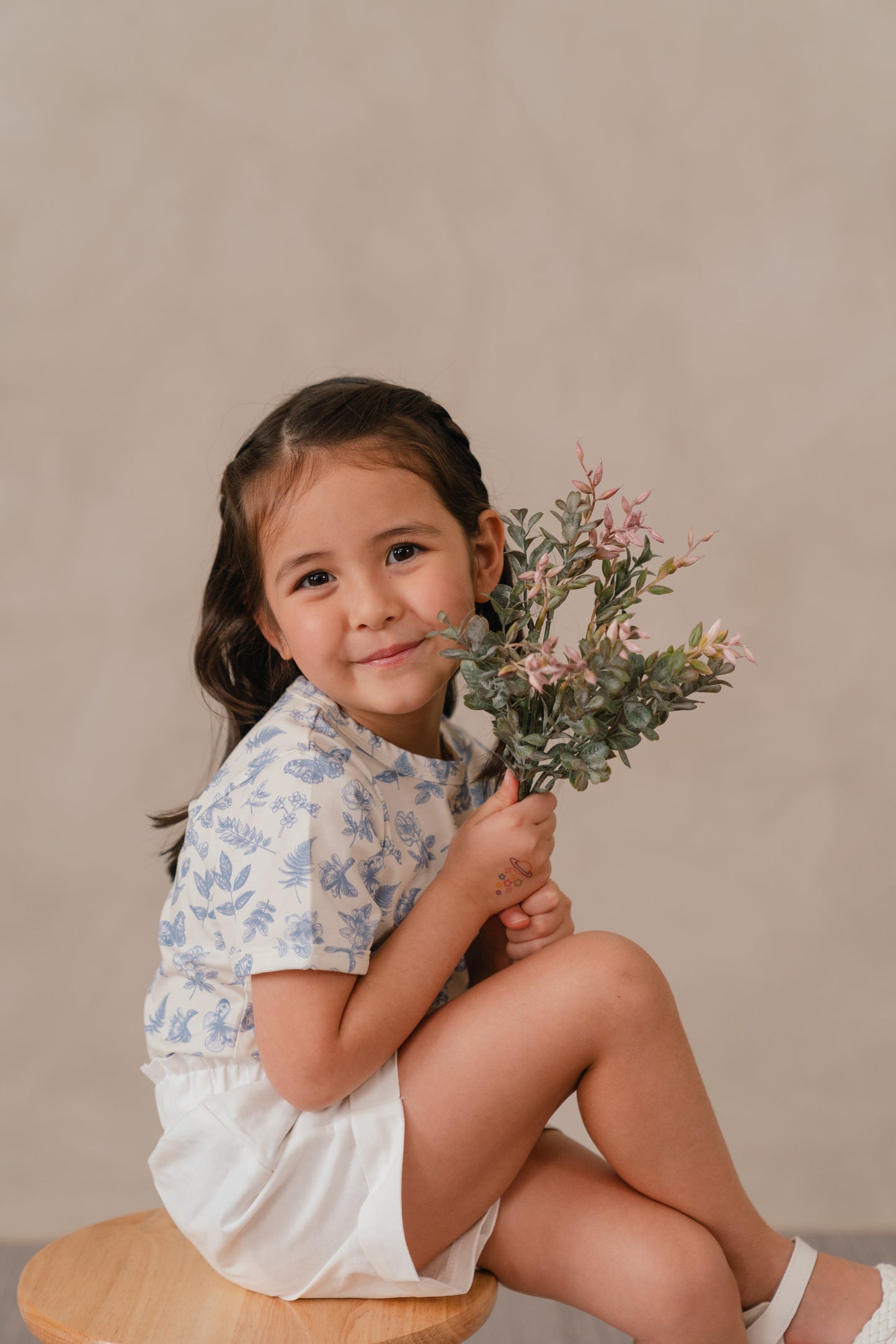 ORGANIC COTTON JOEY TEE - ANTIQUE BLOOM