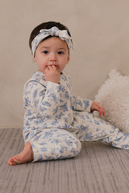 ORGANIC COTTON ZYLA ZIPSUIT - ANTIQUE BLOOM