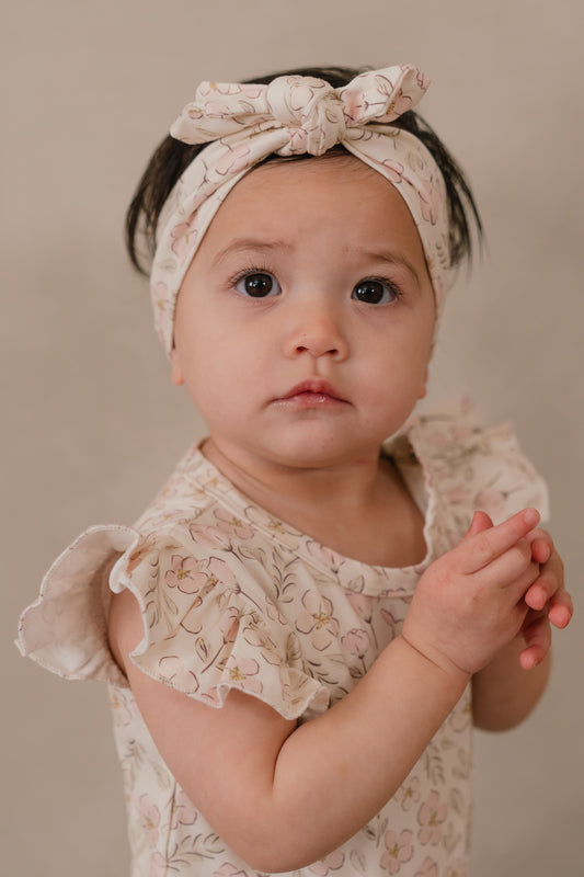 ORGANIC COTTON MILLIE HEADBAND - BLUSH MEADOW