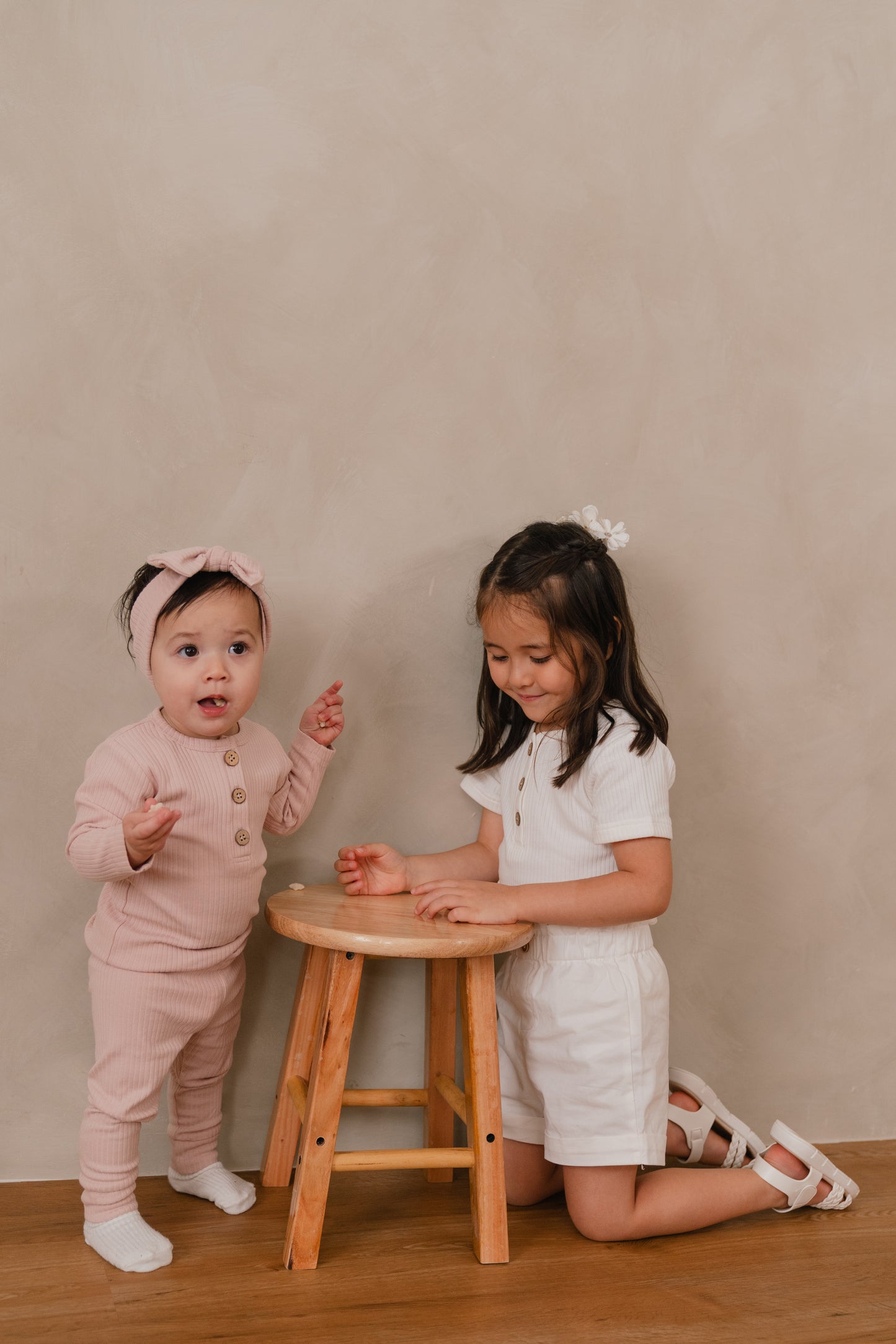 ORGANIC COTTON BRYNNE LONG SLEEVE BODYSUIT - CAMELLIA BLUSH