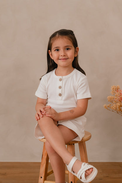 ORGANIC COTTON NICO SHORT SLEEVE TEE - FEATHER CLOUD
