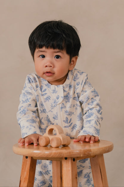 ORGANIC COTTON ZYLA ZIPSUIT - ANTIQUE BLOOM