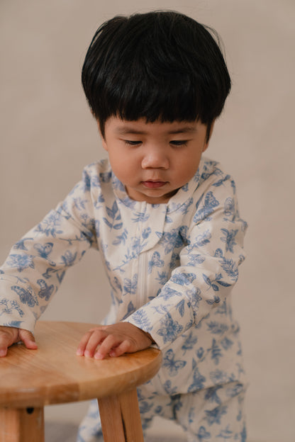 ORGANIC COTTON ZYLA ZIPSUIT - ANTIQUE BLOOM