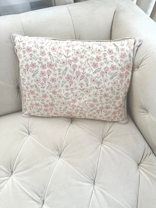 ORGANIC COTTON JUNIOR HEAD PILLOW - BLUSH MEADOW