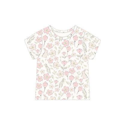 ORGANIC COTTON JOEY TEE - BLUSH MEADOW