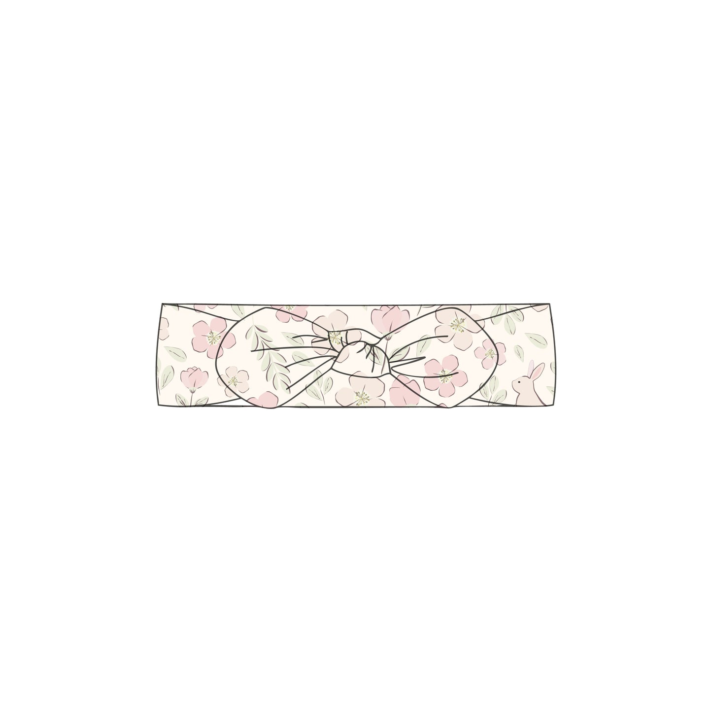 ORGANIC COTTON MILLIE HEADBAND - BLUSH MEADOW