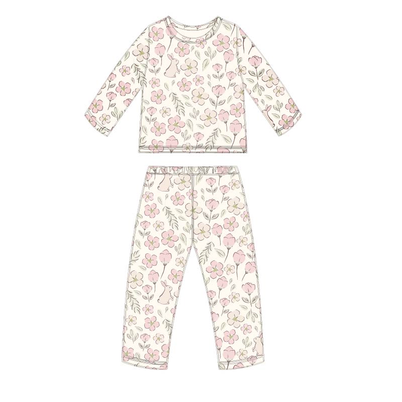 ORGANIC COTTON ASHTON PYJAMAS - BLUSH MEADOW