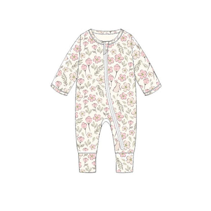 ORGANIC COTTON ZYLA ZIPSUIT - BLUSH MEADOW